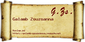 Galamb Zsuzsanna névjegykártya